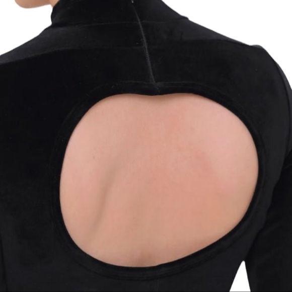 COPY - NWT ALEXANDER WANG Long Sleeve Turtleneck Velour Mini Dress Back Cutout … - Picture 2 of 13